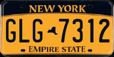 NY license plate GLG7312