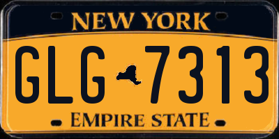 NY license plate GLG7313