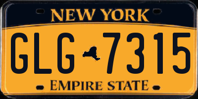 NY license plate GLG7315