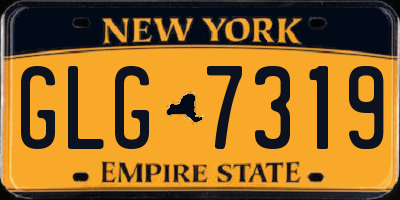 NY license plate GLG7319