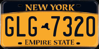 NY license plate GLG7320