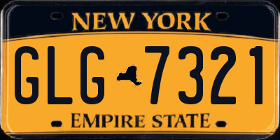 NY license plate GLG7321