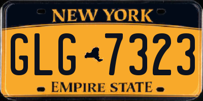 NY license plate GLG7323