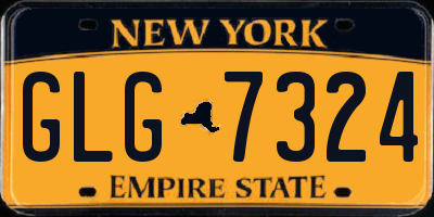 NY license plate GLG7324