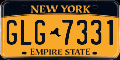 NY license plate GLG7331