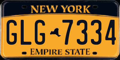 NY license plate GLG7334