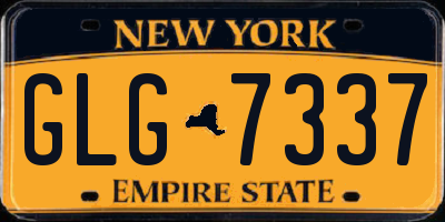 NY license plate GLG7337