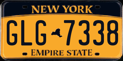 NY license plate GLG7338