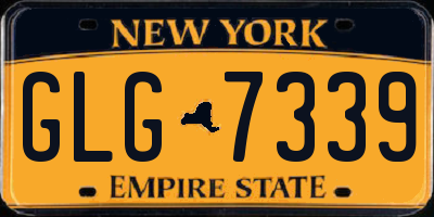 NY license plate GLG7339