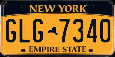 NY license plate GLG7340