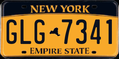 NY license plate GLG7341