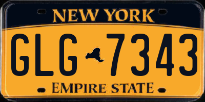 NY license plate GLG7343