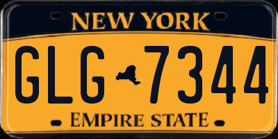 NY license plate GLG7344