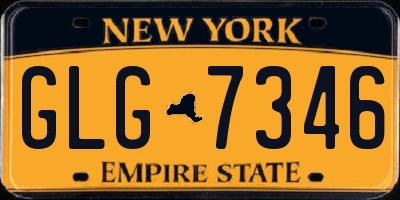 NY license plate GLG7346