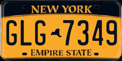 NY license plate GLG7349