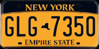 NY license plate GLG7350