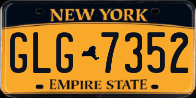 NY license plate GLG7352