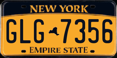 NY license plate GLG7356
