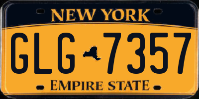 NY license plate GLG7357
