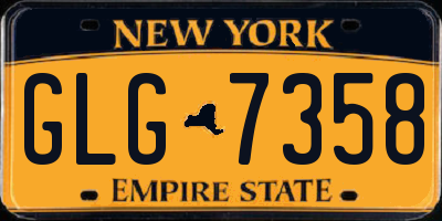 NY license plate GLG7358