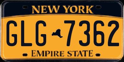 NY license plate GLG7362