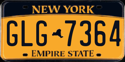 NY license plate GLG7364