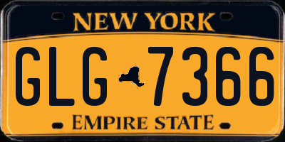 NY license plate GLG7366