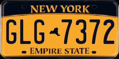 NY license plate GLG7372