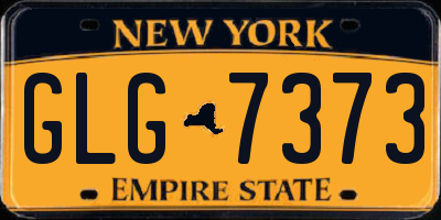NY license plate GLG7373