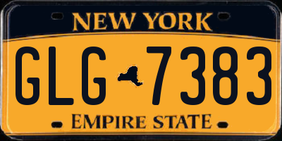 NY license plate GLG7383