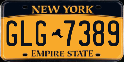 NY license plate GLG7389