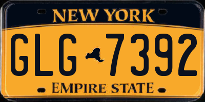 NY license plate GLG7392