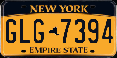 NY license plate GLG7394