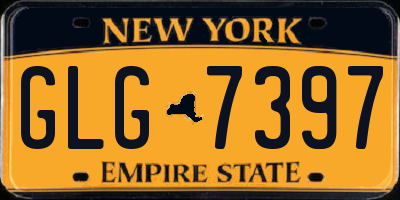 NY license plate GLG7397