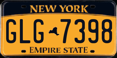 NY license plate GLG7398
