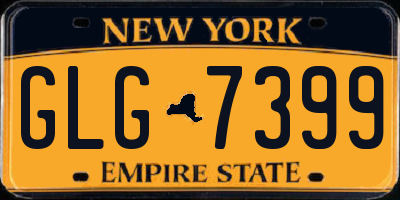 NY license plate GLG7399