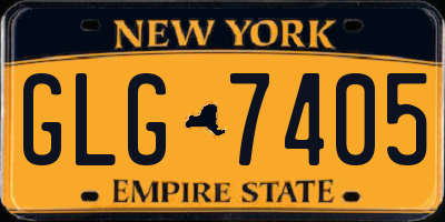 NY license plate GLG7405