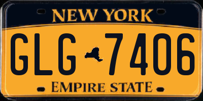 NY license plate GLG7406