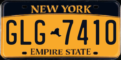 NY license plate GLG7410