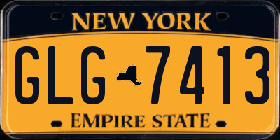 NY license plate GLG7413
