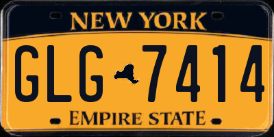 NY license plate GLG7414