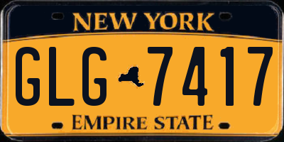 NY license plate GLG7417