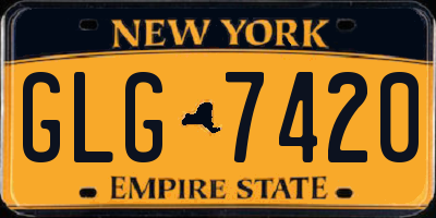 NY license plate GLG7420
