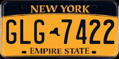 NY license plate GLG7422