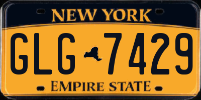 NY license plate GLG7429
