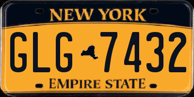NY license plate GLG7432
