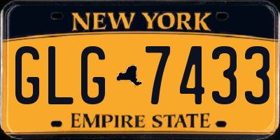 NY license plate GLG7433