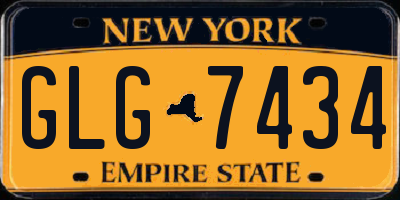 NY license plate GLG7434