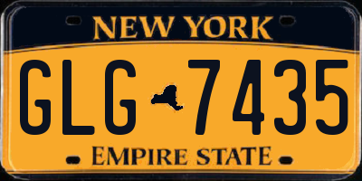 NY license plate GLG7435