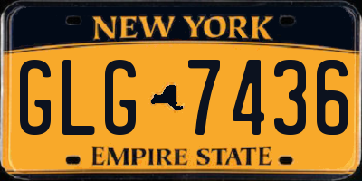 NY license plate GLG7436